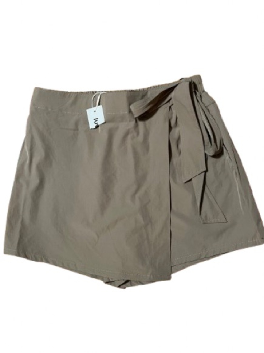NWT Luvamia Women’s Tie-Waist Skort in Taupe Size Medium